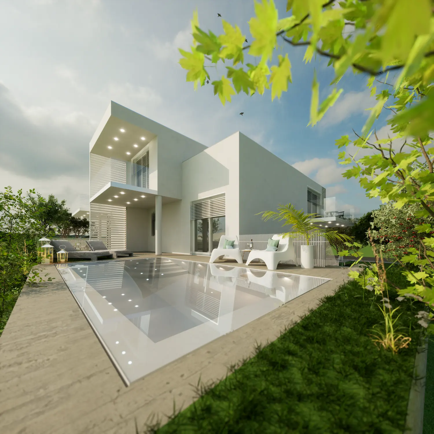 rendering esterno villa Kadef SpA