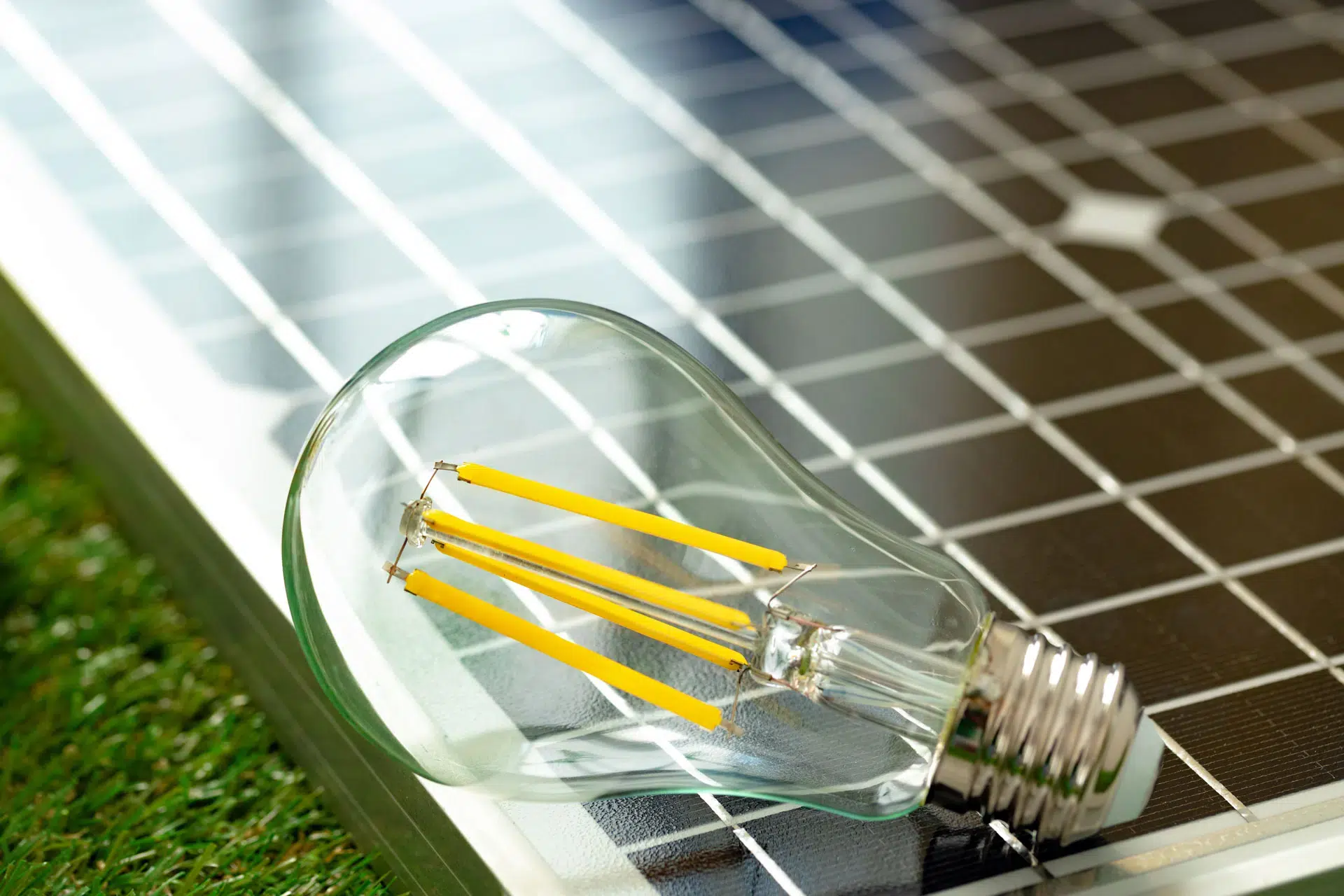 solar energy panel and light bulb green energy Kadef SpA
